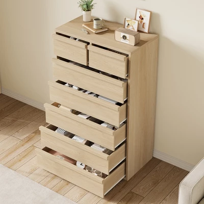 Garvee 7 Drawer Dresser For Bedroom, Natural 7 Chest Of Drawers Tall With Concave Handles, Wooden Dresser Organizer For Living Room Nursery Entryway 1 Garvee 7 Drawer Dresser For Bedroom, Natural 7 Chest Of Drawers Tall With Concave Handles, Wooden Dresser Organizer For Living Room Nursery Entryway