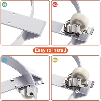 Heavy-Duty 55 Gallon Drum Dolly - 1000lb Capacity Steel Barrel Caddy With 4 Swivel Casters 3 Heavy-Duty 55 Gallon Drum Dolly - 1000lb Capacity Steel Barrel Caddy With 4 Swivel Casters - Image 3