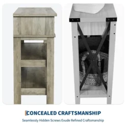 Garvee 3 Tier Entryway Console Wooden Table Sofa Table With 2 Storage Drawers, Farmhouse Wooden Hallway Tables For Entryway, Living Room, Grey 11 Garvee 3 Tier Entryway Console Wooden Table Sofa Table With 2 Storage Drawers, Farmhouse Wooden Hallway Tables For Entryway, Living Room, Grey -Garvee Sales GUEST 36f4b843 9383 4169 9bf5 ac3a9c012354