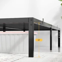 Metal Bed Frame Heavy Duty Platform Base With Noise-Free Grid Support No Box Spring Needed, Tool Free Assembly & Underbed Storage Space -Garvee Sales GUEST 37153252 4eaf 4111 8ca6 04ed3793c43e