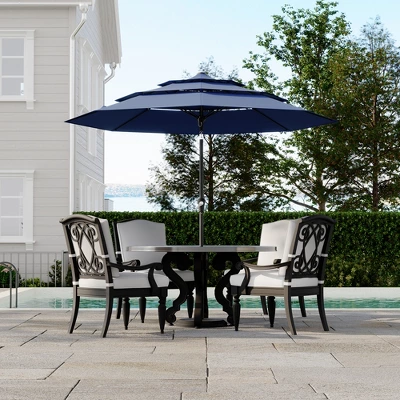 Outdoor 3 Tier Vented Large Market Table Umbrella, 9FT Patio 3 Tier Umbrella Canopy, Heavy Duty Patio Umbrellas 3 Tiers, 8 Ribs, Hand Crank 10 Outdoor 3 Tier Vented Large Market Table Umbrella, 9FT Patio 3 Tier Umbrella Canopy, Heavy Duty Patio Umbrellas 3 Tiers, 8 Ribs, Hand Crank - Image 10