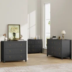 Dresser For Bedroom Rattan Chest Of Dressers 29" Tall Dresser For Closet With 3 Rattan Drawers Boho Night Stand Large -Garvee Sales GUEST 37ceb408 5ce4 4e2a 80a6 4392ef1a9a46