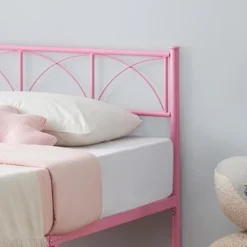 Twin Size Bed Frame With Headboard, Twin Bed Frame For Girls/Boys/Teens, Heavy Duty Metal Slat Support, No Box Spring Needed, Easy Assembly,Pink 10 Twin Size Bed Frame With Headboard, Twin Bed Frame For Girls/Boys/Teens, Heavy Duty Metal Slat Support, No Box Spring Needed, Easy Assembly,Pink -Garvee Sales GUEST 38970709 bd9a 4062 ae6a 1f83eb7c6e30