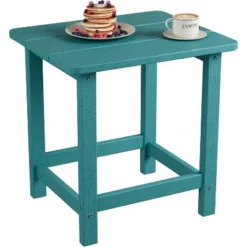 Square HDPE Outdoor Side Table - Durable Adirondack Patio End Table For Beach, Porch - Weather Resistant & Easy To Assemble -Garvee Sales GUEST 38a37c94 ca88 4cbe 9167 7379b0977c95