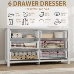 Garvee Modern Drawer Dresser, Freestanding Bedroom Chest Of Drawers, Wooden Storage Organizer For Nursery, Living Room, Closet, White -Garvee Sales GUEST 39d534ce 4a88 4448 aa00 f4b5a154769c