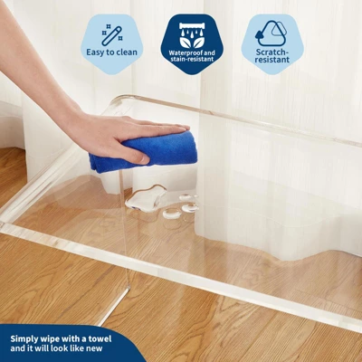 2025 New Update Acrylic Coffee Table, U-Shaped Clear Acrylic End Table 5 2025 New Update Acrylic Coffee Table, U-Shaped Clear Acrylic End Table - Image 5