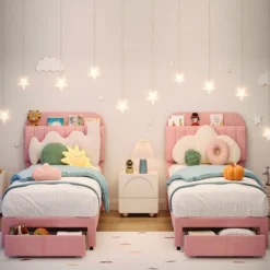 Garvee Twin Bed Frame With Drawer, Velvet Upholstered Platform Bed Frame With Storage Headboard, No Box Spring Needed, Easy Assembly 18 Garvee Twin Bed Frame With Drawer, Velvet Upholstered Platform Bed Frame With Storage Headboard, No Box Spring Needed, Easy Assembly -Garvee Sales GUEST 3aa346f2 3aa1 423c b9b7 721b985ac05a