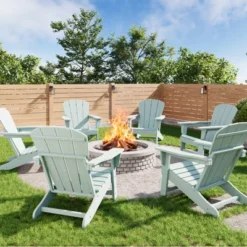 Modern HDPE Adirondack Chair Set Of 6 - Oversize 380lb Capacity, Weather-Resistant Poly Lumber With Wood Texture For Deck, Pool, Porch Outdoor Use 18 Modern HDPE Adirondack Chair Set Of 6 - Oversize 380lb Capacity, Weather-Resistant Poly Lumber With Wood Texture For Deck, Pool, Porch Outdoor Use -Garvee Sales GUEST 3aaf7538 b3fc 4b79 b617 a7caa68c8022