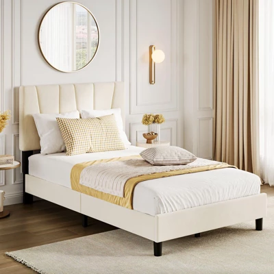 Twin/Full/Queen/King Size Bed Frame With Adjustable Headboard 2 Twin/Full/Queen/King Size Bed Frame With Adjustable Headboard - Image 2