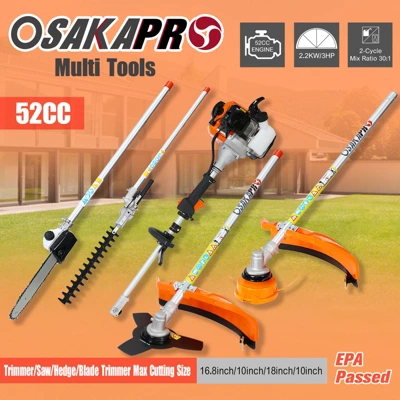 Multi-Functional Trimming Tool With String Trimmer Brush Cutter Pole Saw Full Crank Shaft Design 56CC 2-Cycle Garden Tool 1 Multi-Functional Trimming Tool With String Trimmer Brush Cutter Pole Saw Full Crank Shaft Design 56CC 2-Cycle Garden Tool
