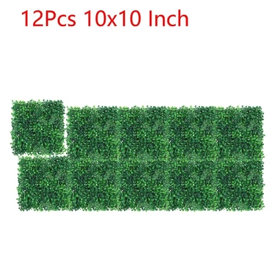 12PCS 10"x10" Grass Wall Artificial Boxwood Panels Wall Hedge Decor With Zip Ties 6 12PCS 10"x10" Grass Wall Artificial Boxwood Panels Wall Hedge Decor With Zip Ties - Image 6