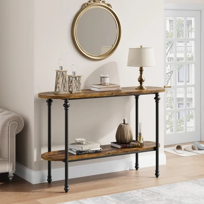 Whizmax Console Table, 43.3" Entryway Table With Storage, 2 Tier Sofa Table, Behind Couch Table For Living Room, Hallway, Entryway 8 Whizmax Console Table, 43.3" Entryway Table With Storage, 2 Tier Sofa Table, Behind Couch Table For Living Room, Hallway, Entryway - Image 8