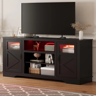 34'' Tall Farmhouse LED TV Stand,Entertainment Center With Storage,TV Media Console Table For TV Up To 65 Inch,TV Table 7 34'' Tall Farmhouse LED TV Stand,Entertainment Center With Storage,TV Media Console Table For TV Up To 65 Inch,TV Table - Image 7