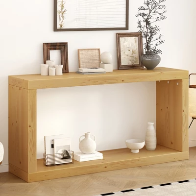 59" Entryway Console Table, 2 Tier Narrow Long Sofa Table, Modern Entryway Console Table, Behind Couch Table For Living Room Hallway Entrance 8 59" Entryway Console Table, 2 Tier Narrow Long Sofa Table, Modern Entryway Console Table, Behind Couch Table For Living Room Hallway Entrance - Image 8