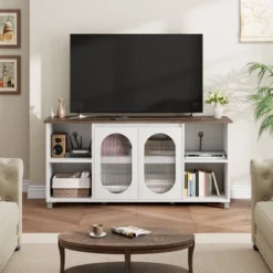 Modern TV Stand For 65 Inch, Black Entertainment Center With Storage Shelves & Glass Doors – Wooden Media Console Cabinet For Living Room 17 Modern TV Stand For 65 Inch, Black Entertainment Center With Storage Shelves & Glass Doors – Wooden Media Console Cabinet For Living Room -Garvee Sales GUEST 431ef5ae eecc 4487 923a 42d970f3298c