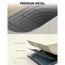 Galvanized Raised Garden Bed Outdoor, 2 Pcs 10x4x1.5 Ft Oval Metal Planter Box For Flowers, Vegetables, Herbs- Beige 9 Galvanized Raised Garden Bed Outdoor, 2 Pcs 10x4x1.5 Ft Oval Metal Planter Box For Flowers, Vegetables, Herbs- Beige -Garvee Sales GUEST 43d5e1cf 16dd 486a 9e7f 092b4980e65c