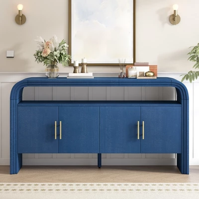 59" Entryway Console Table With Storage, Wooden Sideboard Buffet Cabinet, Behind Couch Table, Sofa Foyer Table For Entryway Hallway Living Room 9 59" Entryway Console Table With Storage, Wooden Sideboard Buffet Cabinet, Behind Couch Table, Sofa Foyer Table For Entryway Hallway Living Room - Image 9