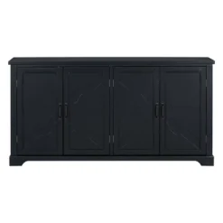 Country Style Wooden Sideboard With Pine Doors And Legs, 4 Metal Handles, For Hallway Entryway Living Room Dining Room -Garvee Sales GUEST 4443b7c3 d674 417d bc10 4e859c6ce339