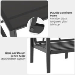 Garvee Outdoor Aluminum Furniture Set,4 Piece Patio Conversation Sets,Removable & Washable Cushion,Ink Color Tempered Glass Table Light Grey 14 Garvee Outdoor Aluminum Furniture Set,4 Piece Patio Conversation Sets,Removable & Washable Cushion,Ink Color Tempered Glass Table Light Grey -Garvee Sales GUEST 44731f38 431a 49c3 8a4f 6c5ec3de87b2