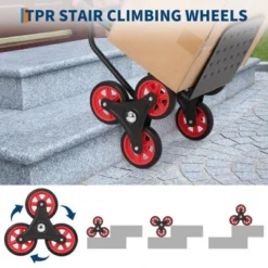 Stair Climbing Cart - 330lb Heavy Duty Hand Truck With 6 Wheels, 2 Elastic Ropes 11 Stair Climbing Cart - 330lb Heavy Duty Hand Truck With 6 Wheels, 2 Elastic Ropes -Garvee Sales GUEST 4476480d 9253 4339 82cb 03d4b1493b47