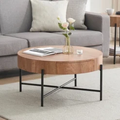 Round Coffee Table With Storage Living Room Center Table 12 Round Coffee Table With Storage Living Room Center Table -Garvee Sales GUEST 4501fc2e 8ba6 46de 906e 439ddb8b002e