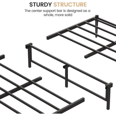 Garvee Bed Frame With Wooden Headboard And Footboard,Metal Bed Frame, No Box Spring Needed, 14 Inch Easy To Assemble Noise Free Mattress Foundation 5 Garvee Bed Frame With Wooden Headboard And Footboard,Metal Bed Frame, No Box Spring Needed, 14 Inch Easy To Assemble Noise Free Mattress Foundation - Image 5