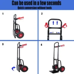 Hand Truck Dolly 2 Wheel Dolly Cart And 4 Wheel Push Cart With Swivel Wheels 330 LBS Capacity Heavy-Duty Luggage Trolley Cart For Moving Warehouse 13 Hand Truck Dolly 2 Wheel Dolly Cart And 4 Wheel Push Cart With Swivel Wheels 330 LBS Capacity Heavy-Duty Luggage Trolley Cart For Moving Warehouse -Garvee Sales GUEST 472ce95b 955a 487d b099 3dda95baed4a