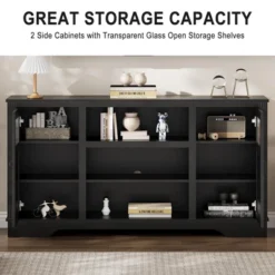 34'' Tall Farmhouse LED TV Stand,Entertainment Center With Storage,TV Media Console Table For TV Up To 65 Inch,TV Table 11 34'' Tall Farmhouse LED TV Stand,Entertainment Center With Storage,TV Media Console Table For TV Up To 65 Inch,TV Table -Garvee Sales GUEST 496f5398 c6f6 450d b172 ef98863ca67c