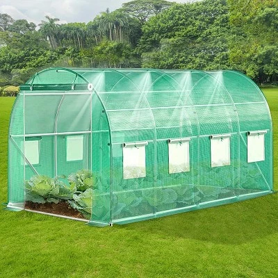 Premium Outdoor Greenhouse 8.2x6.6x6.6FT, Upgraded Heavy Duty Portable Walk In Frame, Large Garden Plant Hot Hoop House For Outdoors,Green 2 Premium Outdoor Greenhouse 8.2x6.6x6.6FT, Upgraded Heavy Duty Portable Walk In Frame, Large Garden Plant Hot Hoop House For Outdoors,Green - Image 2