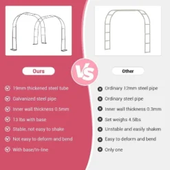 Metal Garden Arch Trellis, Flower Rack Climbing Arbor Flower Rack, Iron Plant Rack For Flower, Climbing Vine Vegetable, Fruit And Lawn 7 Metal Garden Arch Trellis, Flower Rack Climbing Arbor Flower Rack, Iron Plant Rack For Flower, Climbing Vine Vegetable, Fruit And Lawn -Garvee Sales GUEST 4a230f45 d6fb 4511 931a 1c40f915067e