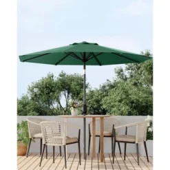 7.5FT Outdoor Patio Umbrella With 6 Sturdy Ribs, Table Umbrella With Push Button Tilt And Crank, UV Protection Waterproof (Green) 8 7.5FT Outdoor Patio Umbrella With 6 Sturdy Ribs, Table Umbrella With Push Button Tilt And Crank, UV Protection Waterproof (Green) -Garvee Sales GUEST 4a60ab01 4c2d 439c 8405 5d440c17a089