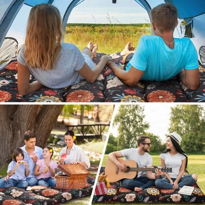 Japanese Style Futon Mattress Floral Print Floor Mattresses For Sleeping Camping Travel, Portable & Foldable Design (Twin/Full Size) 2 Japanese Style Futon Mattress Floral Print Floor Mattresses For Sleeping Camping Travel, Portable & Foldable Design (Twin/Full Size) - Image 2