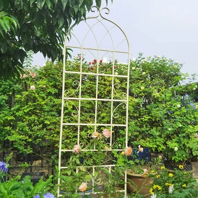 4 Pack 86.7"x19.7" Metal Garden Trellis, Rustproof Wire Lattice Panel, Outdoor Flower Support Trellis For Climbing Plants Roses Vine Cucumbers 3 4 Pack 86.7"x19.7" Metal Garden Trellis, Rustproof Wire Lattice Panel, Outdoor Flower Support Trellis For Climbing Plants Roses Vine Cucumbers - Image 3