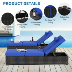 Set Of 2 Outdoor Adjustable Wicker Lounge Chairs With Soft Cushions, Chaise Recliner For Garden, Pool, Deck – Gray And Taupe 9 Set Of 2 Outdoor Adjustable Wicker Lounge Chairs With Soft Cushions, Chaise Recliner For Garden, Pool, Deck – Gray And Taupe -Garvee Sales GUEST 4bd8ece2 b4d2 46fe b24e e9e9f6b55747