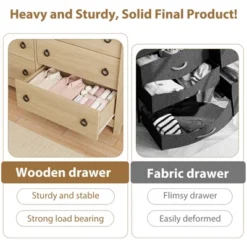 Garvee 6 Dresser For Bedroom, 47.2" Wide Drawer Dresser With Storage Freestanding, Wooden Closet Storage Chest For Living Room, Natural Oak 13 Garvee 6 Dresser For Bedroom, 47.2" Wide Drawer Dresser With Storage Freestanding, Wooden Closet Storage Chest For Living Room, Natural Oak -Garvee Sales GUEST 4c886cef 3092 4df4 b03d fc23f89ae4e5