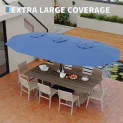 Outdoor Double-Sided Rectangle Market Umbrella, 15FT Large Patio Umbrellas With Base Included, Double-Topped Patio Umbrella For Poolside Lawn Backyard 12 Outdoor Double-Sided Rectangle Market Umbrella, 15FT Large Patio Umbrellas With Base Included, Double-Topped Patio Umbrella For Poolside Lawn Backyard -Garvee Sales GUEST 4c97919e 4f2a 4b1a 8588 c53e8e360245