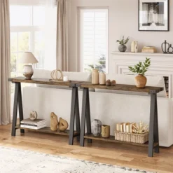 Whizmax Farmhouse Console Table, 43.3" Entryway Table With Storage For Living Room, Hallway, Entryway -Garvee Sales GUEST 4d68644a e89c 4281 9af3 e224c742a673