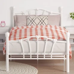 Garvee Twin Bed Frame For Girls, Metal Twin Size Bed Frame With Sweet Heart-Shape Headboard And Footboard, No Box Spring Needed, Easy Assembly -Garvee Sales GUEST 4e576e18 ce88 46a7 be1f 32afc185cf4f
