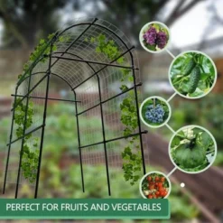 Garden Arch Trellis 7.5FT – Extra Tall Metal Pergola Arbor With Polyethylene-Coated Steel, Adjustable Width, For Climbing Plants & Outdoor Décor 10 Garden Arch Trellis 7.5FT – Extra Tall Metal Pergola Arbor With Polyethylene-Coated Steel, Adjustable Width, For Climbing Plants & Outdoor Décor -Garvee Sales GUEST 4e6c3861 8926 43f2 9189 254732185fef