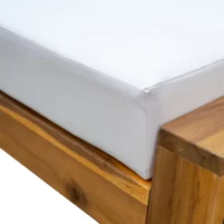 Outdoor Chaise Lounge Chair Set Of 3, Acacia Wood Conversation Set With Coffee Table, Pool Sunbathing Recliner With Ottoman For Porch Backyard -Garvee Sales GUEST 4f3a1f0a 652a 4705 a962 995fe766d762