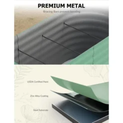 2 Pack Steel Raised Garden Bed 8x4x2ft,Metal Deep Root Planter Box For Vegetables Flowers Herbs,Large Oven Garden Planting Bed,Easy Assembly