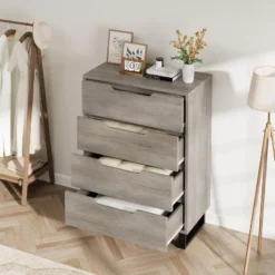 4 Dresser For Bedroom, 41.5" Tall Dresser, Freestanding Vertical Drawer Cabinet With Storage, Wooden Closet Storage Chest For Living Room, Entryway 11 4 Dresser For Bedroom, 41.5" Tall Dresser, Freestanding Vertical Drawer Cabinet With Storage, Wooden Closet Storage Chest For Living Room, Entryway -Garvee Sales GUEST 507ef9d5 59de 4963 adaf 3cb57814b0cf