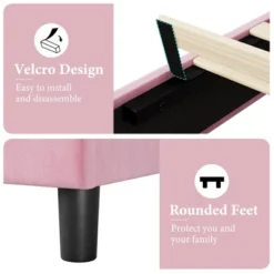 Upholstered Bed Frame With Diamond Tufted Headboard - Fabric Platform, Noise-Free Solid Wood Slats, No Box Spring Needed, Easy Assembly -Garvee Sales GUEST 5117534e 96ca 421b 85d6 fbb400f0afcf