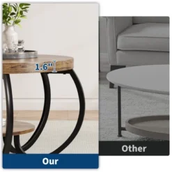 Garvee Round Coffee Table 30" Center Table, 2-Tier Coffee Table Industrial With Adjustable Feet And Designed Wood Grain, Easy Assemble 9 Garvee Round Coffee Table 30" Center Table, 2-Tier Coffee Table Industrial With Adjustable Feet And Designed Wood Grain, Easy Assemble -Garvee Sales GUEST 51b6a83c bec0 4713 b963 567adbdd6bd6