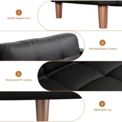 3-Seater Sofa Couch, 83" Wide Faux Leather Sofa Couch -Garvee Sales GUEST 51cc0f89 ab5f 4da0 b48d bdca851cf084