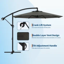 Garvee 10FT Cantilever Umbrella Outdoor Patio, Patio Umbrella With Lift & Tilt Adjustment, UV Protection, Fade Resistant For Deck, Pool, Gray 9 Garvee 10FT Cantilever Umbrella Outdoor Patio, Patio Umbrella With Lift & Tilt Adjustment, UV Protection, Fade Resistant For Deck, Pool, Gray -Garvee Sales GUEST 52b8811b d58c 4dc6 91b6 4c3ca95324a7