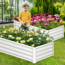 Garvee 2 Pack Raised Garden Bed, 6x3x1.5FT Galvanized Raised Bed, Outdoor Planter Beds With Safety Edge And Open Base For Vegetables Flowers -Garvee Sales GUEST 53690d35 964f 4b4e aa2a 219301ec24a2