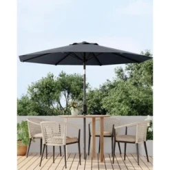 Patio Umbrella 10ft, Table Umbrella Outdoor Patio UV Protection With Crank Lift & Push Button Tilt, 8 Sturdy Ribs For Yard, Deck, Pool -Garvee Sales GUEST 54a9acc7 0551 4083 837d 1168b48d88a6