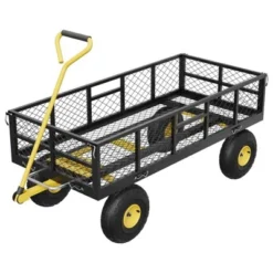 Garden Dump Cart With Removable Sidewalls, 900 LBS Steel Dump Wagon With 180° Swivel Handle & 10-inch Tires -Garvee Sales GUEST 555cdedd 4122 4d4c 9844 d893bf58c3e2