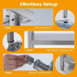 Stainless Steel Work Table, 3-Shelf Commercial Food Prep Table,Rust-Resistant Metal Utility Table For Kitchen, Restaurant 10 Stainless Steel Work Table, 3-Shelf Commercial Food Prep Table,Rust-Resistant Metal Utility Table For Kitchen, Restaurant -Garvee Sales GUEST 556c5daa d898 4f56 8952 303b71d32044